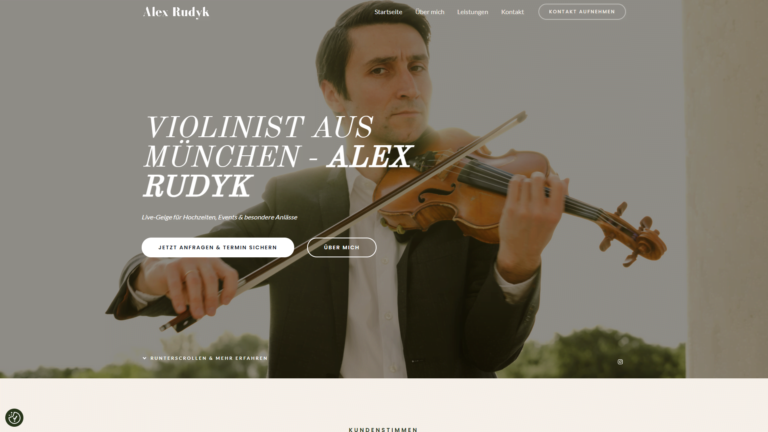 Violinist München für Events und Hochzeiten